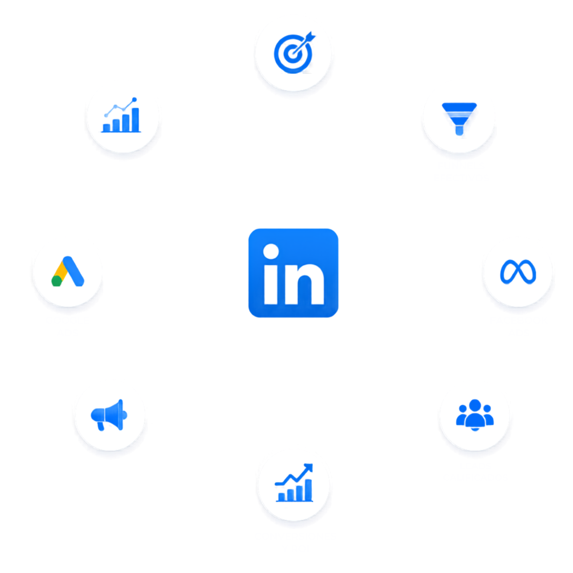 Estrategia central de LinkedIn Ads: audiencia ideal, funnels efectivos, leads calificados, conversiones y ROI